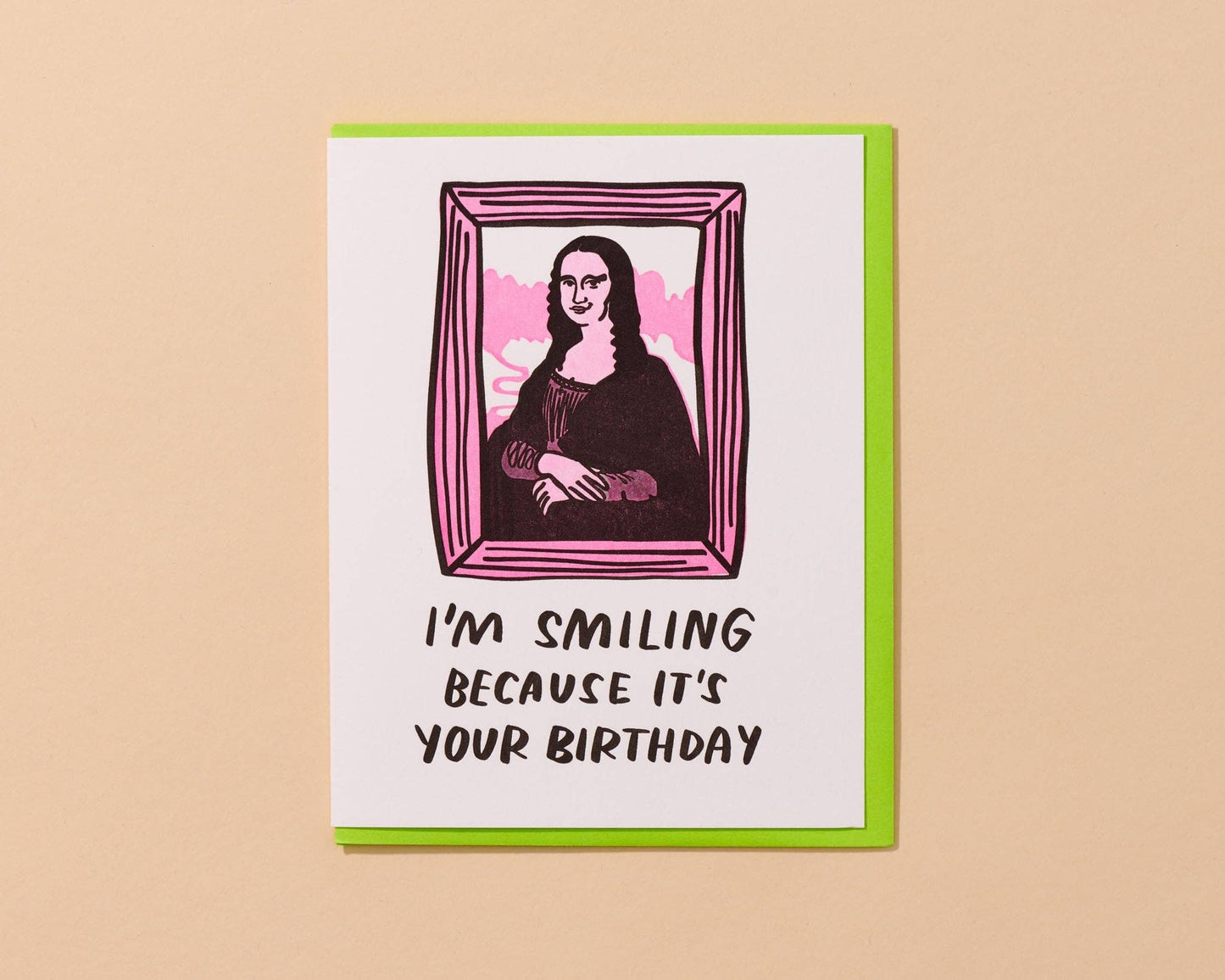 Mona Lisa Letterpress Birthday Card - Fine Art, Classical - Mother's Day Easter Spring - Made in USA