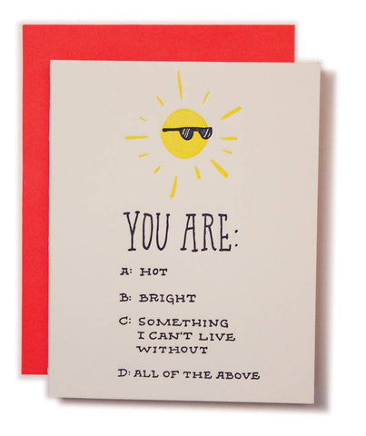 Sun Love Card