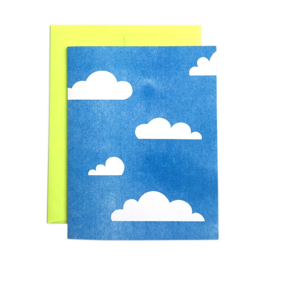Clouds - Risograph Greeting Card: Single
