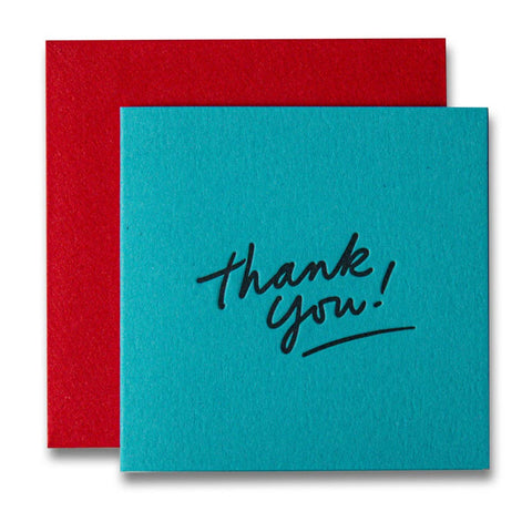 Thank You Letterpress Tiny Card