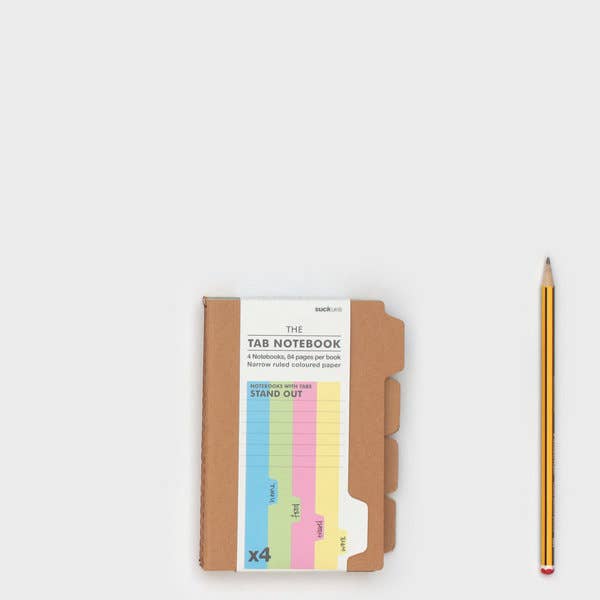 Set of Four Tab Kraft Notebooks (A6 size)