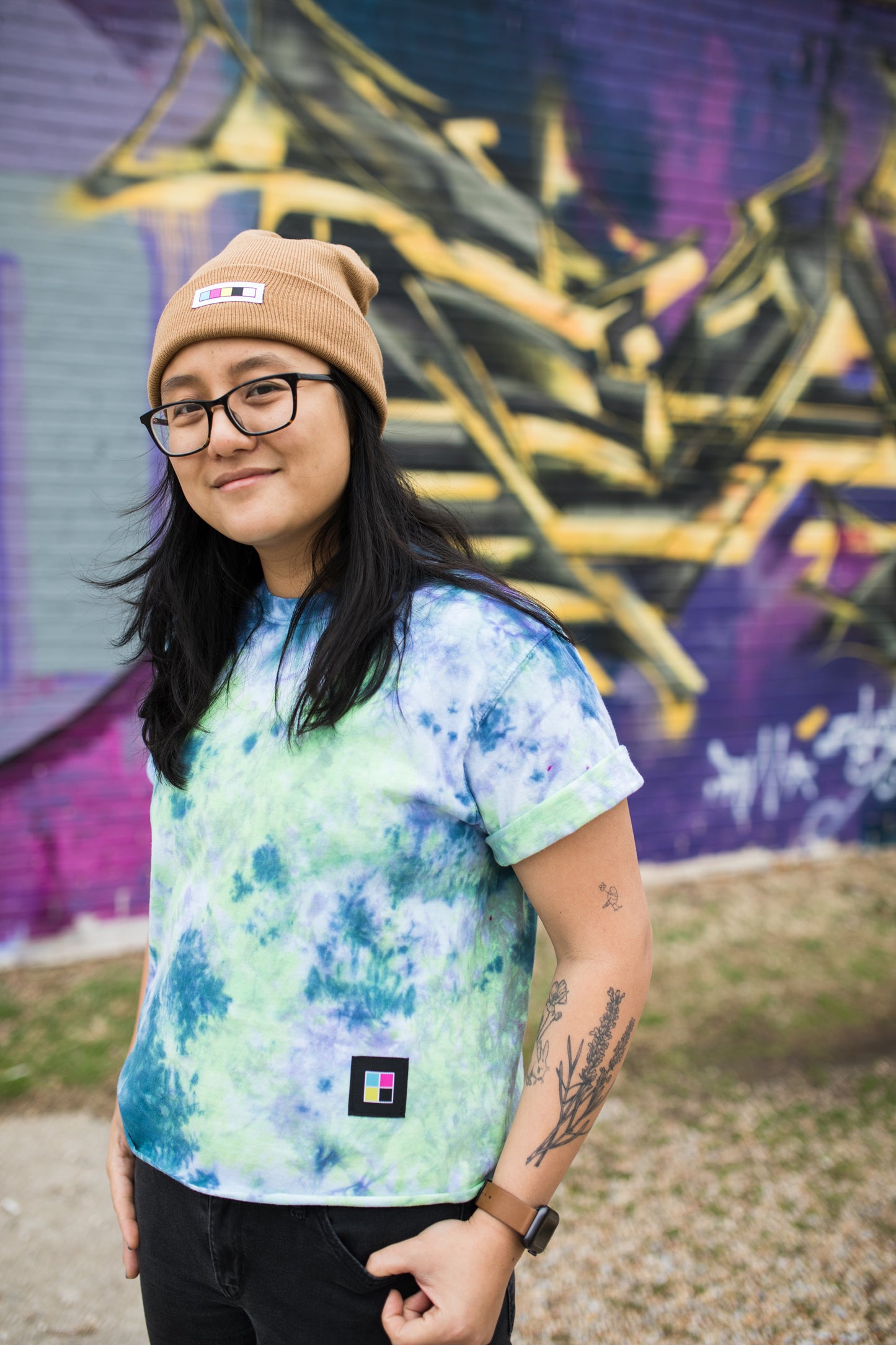 PRINT PARTY x Flash Flood short sleeve crop