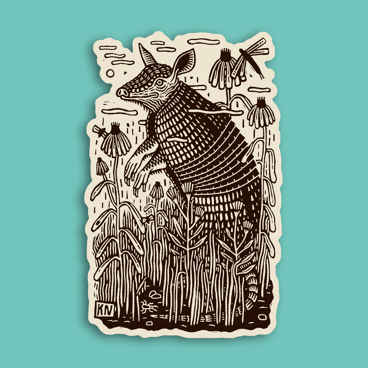Kathleen Neeley Armadillo Sticker