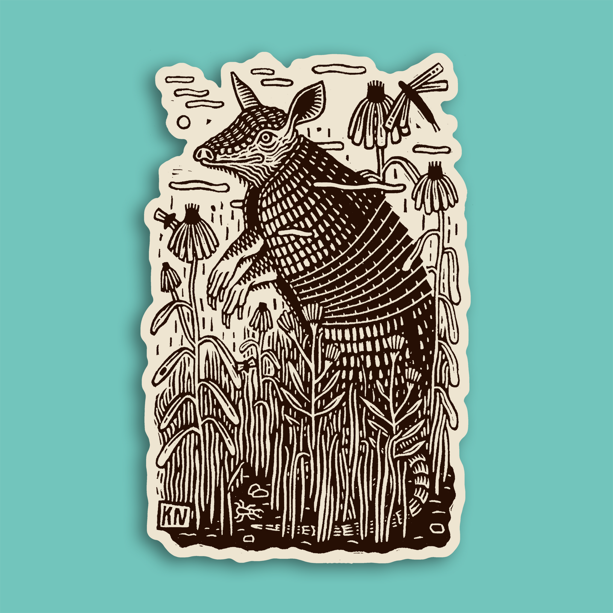 Kathleen Neeley Armadillo Sticker