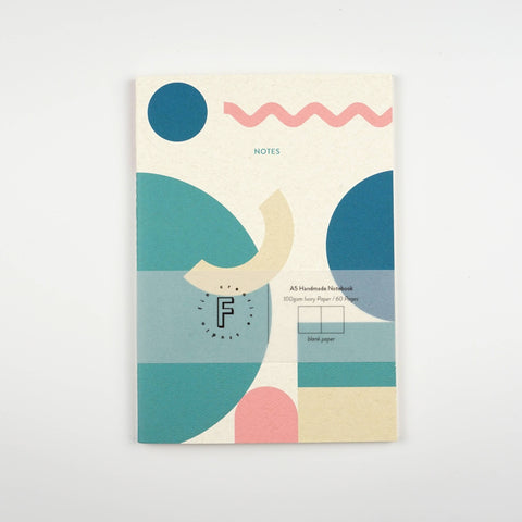 Flow Blue Notebook - Abstract Patterned