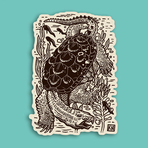Kathleen Neeley Snapping Turtle Sticker