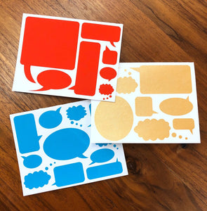 Speech Bubble Screen Printed Card (3-Pack)