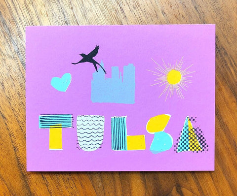 Tulsa Screen Printed Card