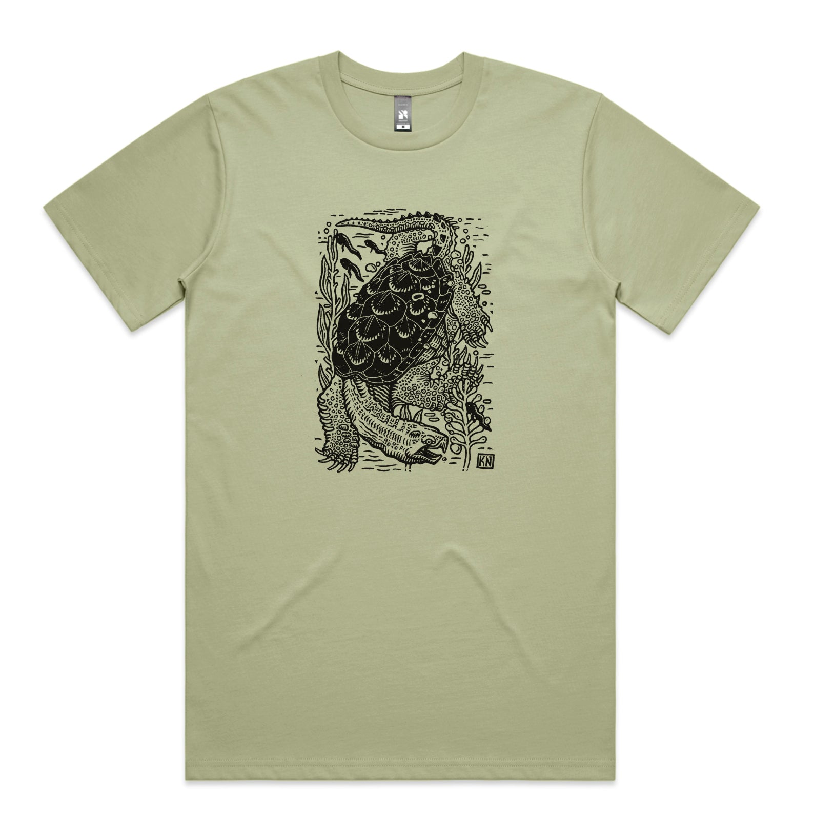 Kathleen Neeley – OK Fauna Snapping Turtle adult short sleeve tee