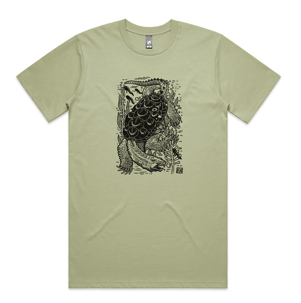Kathleen Neeley – OK Fauna Snapping Turtle adult short sleeve tee